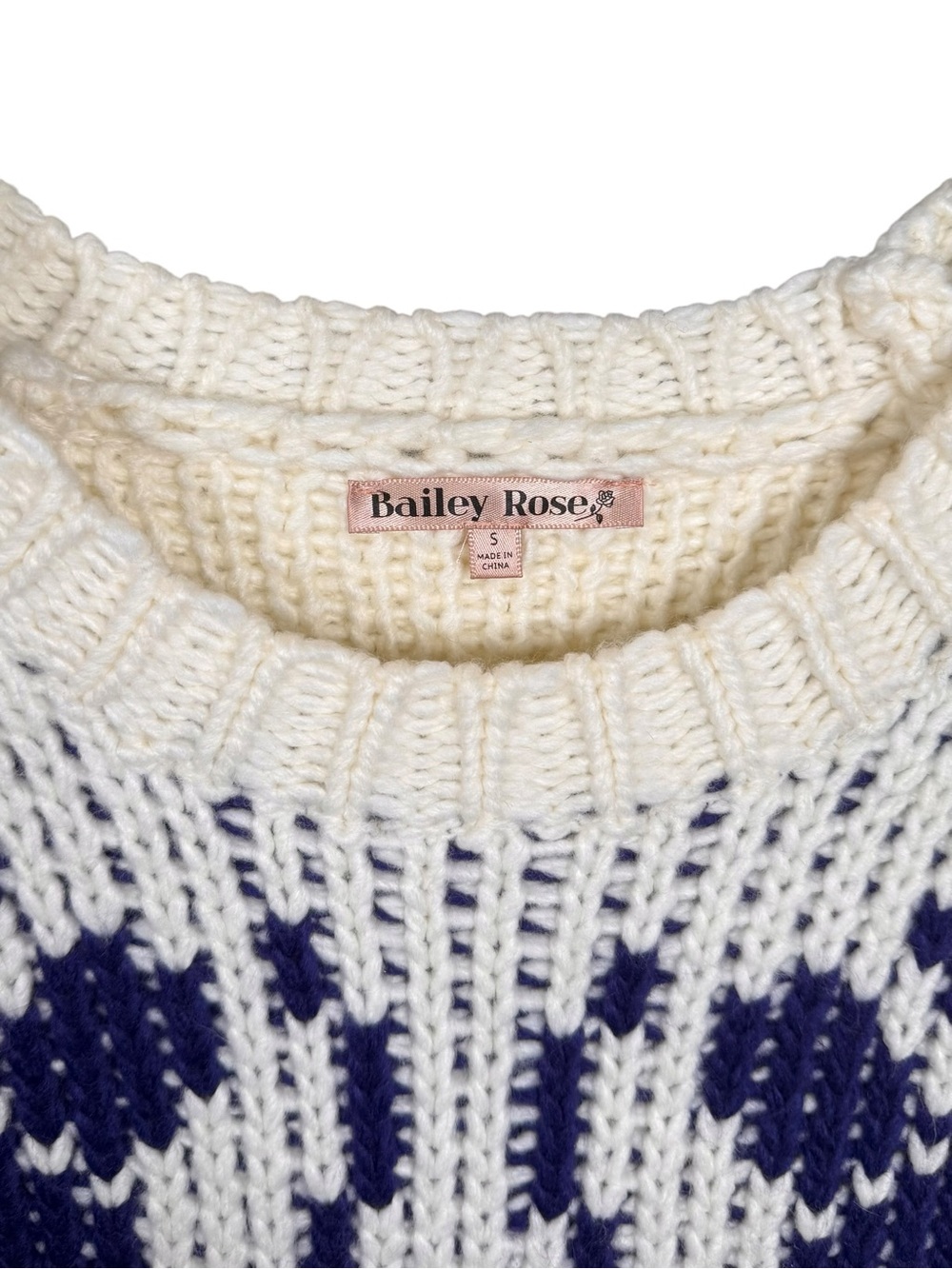 Bailey Rose Size S Chunky Blue Lobster Oversized Sweater - Picture 6 of 7